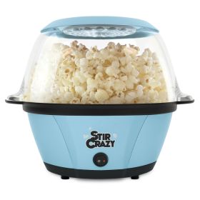 6QT. Blue Stirring Popcorn Machine With Serving Bowl