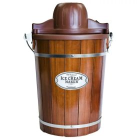 6-Quart Wood Bucket Ice Cream Maker