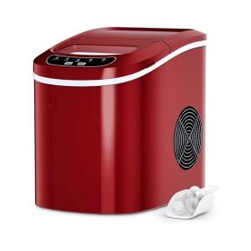 Household Mini Portable Countertop Ice Maker (Color: Red, type: Ice Maker)